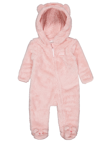 Koala Baby Girls' Fuzzy Bear Hooded Jumpsuit with Booties - CookiesKids.com