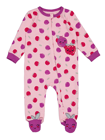 Koala Baby Girls' Fruit Print Footed Sleepsuit - CookiesKids.com