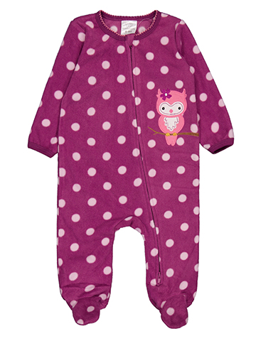 Koala Baby Girls' Polka Dot Footed Owl Sleeper - CookiesKids.com