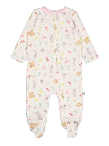 Koala Baby Girls' Footed Sleep Gown with Woodland Print - CookiesKids.com