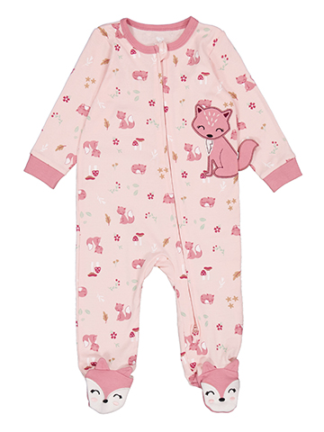 Koala Baby Girls' Forest Friends Footie Pajamas with Zipper - CookiesKids.com
