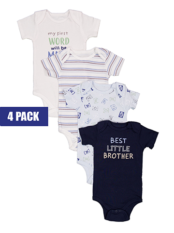Koala Baby Infant Boys' 4-Pack Bodysuit Set with Mixed Designs - CookiesKids.com