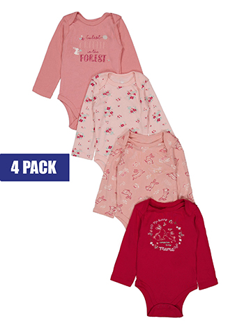 Koala Baby Infant Girls' 4-Pack Long Sleeve Onesie Set - CookiesKids.com