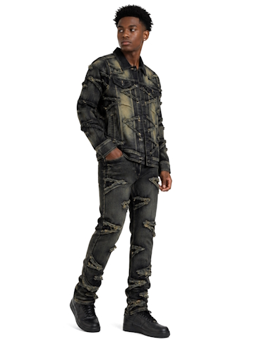Retrostitch Boys' Ripped Denim Jacket Outfit - CookiesKids.com