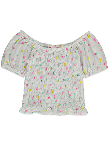 Pink Velvet Girls' Ruched Top - CookiesKids.com