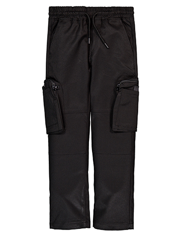 Retro Stitch Boys' Twill Cargo Pants with Drawstring Waist and Zip Pockets - CookiesKids.com