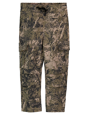Retro Stitch Boys' Camo Cargo Pants with Drawstring Waist - CookiesKids.com