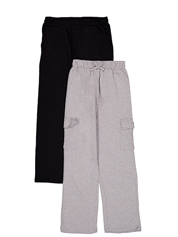 Pink Velvet Girls' Two-Piece Cargo and Knit Sweatpants Set - CookiesKids.com