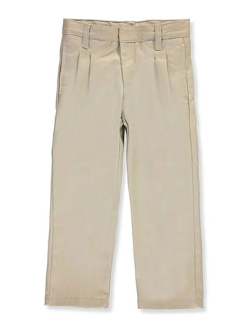 French Toast Little Boys’ Pleated Wrinkle No More Double Knee Pants (Sizes 4 - 7) - CookiesKids.com