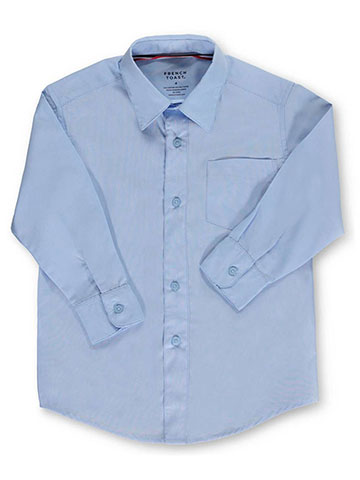 French Toast Little Boys’ L/S Button-Down Shirt (Sizes 4 - 7) - CookiesKids.com