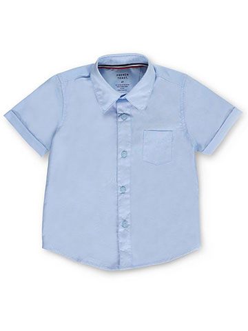 French Toast Little Boys’ S/S Button-Down Shirt (Sizes 4 - 7) - CookiesKids.com