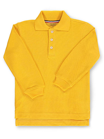 French Toast Unisex L/S Pique Polo - CookiesKids.com
