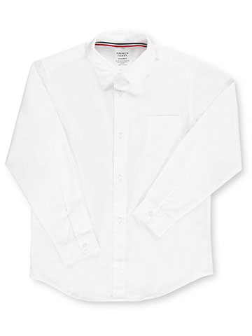 French Toast Big Boys’ Husky L/S Unisex Button-Down Shirt (Husky Sizes) - CookiesKids.com
