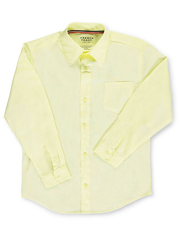 French Toast Big Boys’ Husky L/S Unisex Button-Down Shirt (Husky Sizes) - CookiesKids.com