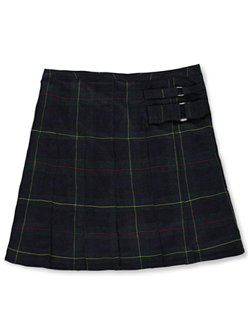 French Toast Big Girls' “Buckled” Plaid Scooter Skirt (Sizes 7 – 20) - CookiesKids.com