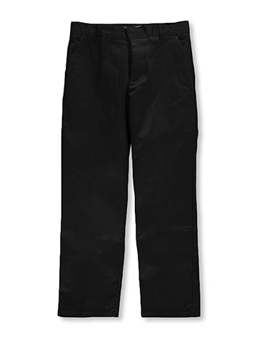 French Toast Big Boys’ Husky Flat Front Wrinkle No More Double Knee Pants (Husky Sizes) - CookiesKids.com