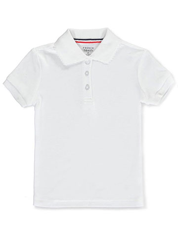 French Toast Girls' Picot Collar S/S Polo - CookiesKids.com