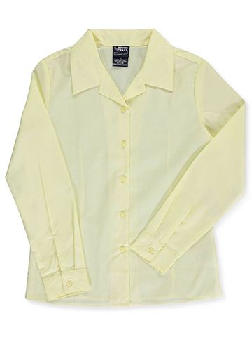 French Toast Big Girls’ L/S Notched Collar Blouse (Sizes 7 - 20) - CookiesKids.com