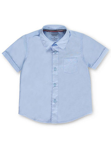 French Toast Little Boys’ Toddler S/S Button-Down Shirt (Sizes 2T - 4T) - CookiesKids.com
