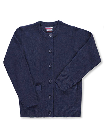 French Toast Girls’ “Crewneck & Welt Pocket” Cardigan (Sizes 4 – 20) - CookiesKids.com