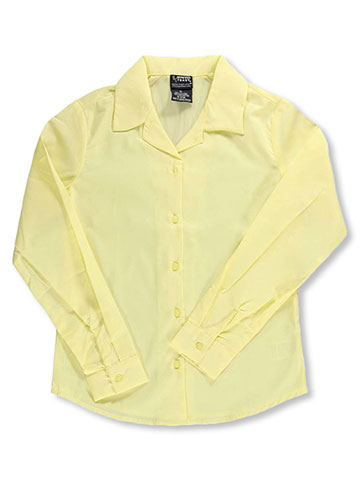 French Toast Big Girls’ L/S Notched Collar Blouse (Sizes 7 - 20) - CookiesKids.com