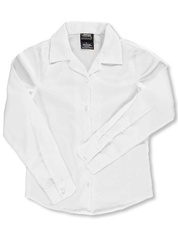 French Toast Big Girls’ Plus L/S Notched Collar Blouse - CookiesKids.com