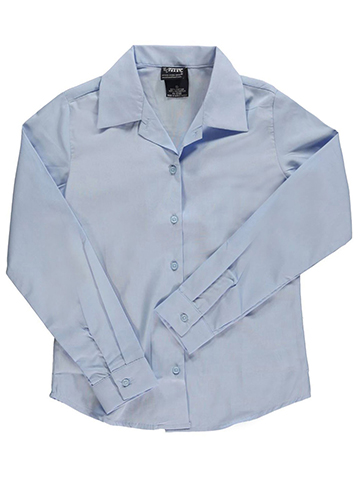 French Toast Big Girls’ Plus L/S Notched Collar Blouse - CookiesKids.com