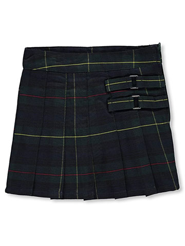 French Toast Little Girls' “Buckled” Plaid Scooter Skirt (Sizes 4 – 6X) - CookiesKids.com