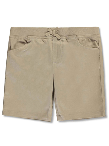 French Toast Big Girls’ Wrinkle No More Pull-On Tie-Front Shorts (Sizes 7 – 20) - CookiesKids.com