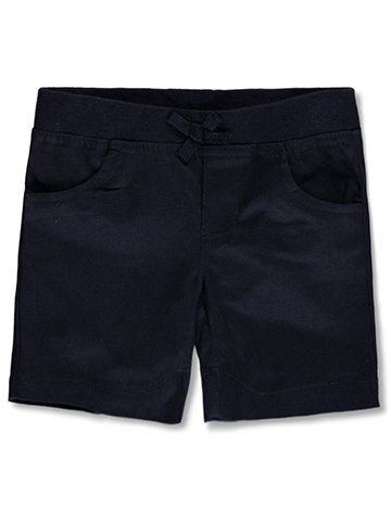French Toast Big Girls’ Wrinkle No More Pull-On Tie-Front Shorts (Sizes 7 – 20) - CookiesKids.com