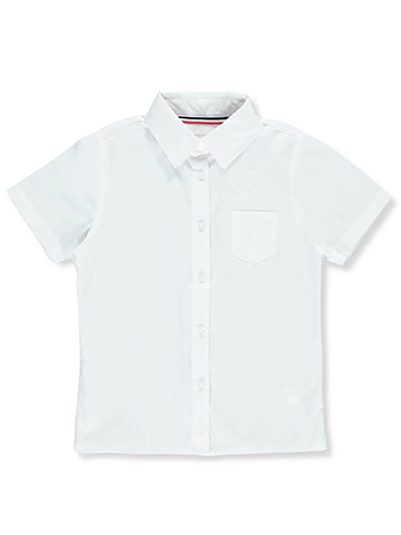 French Toast Little Girls' S/S Pocket Button-Down Blouse (Sizes 4 – 6X) - CookiesKids.com