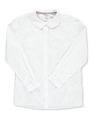 French Toast Big Girls' Plus L/S Peter Pan Blouse - CookiesKids.com