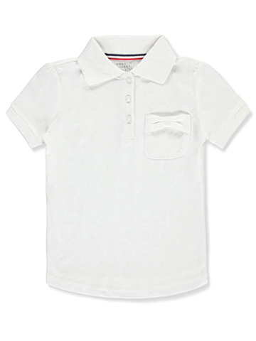 French Toast Girls’ S/S Knit Polo with Bowed Pocket - CookiesKids.com
