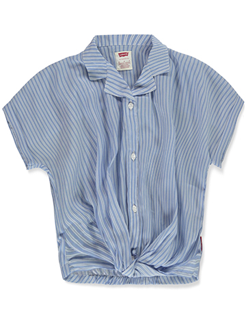 Levi's Girls' Twist Button-Up Top - CookiesKids.com
