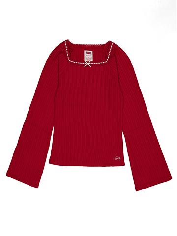 Levi's Girls' Ribbed Bell Sleeve Top - CookiesKids.com