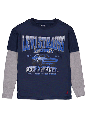 Levi's Boys' Long Sleeve Layered Muscle Car Graphic Tee - CookiesKids.com