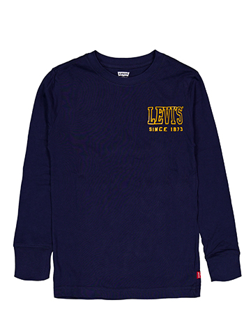 Levi's Boys' Long-Sleeve Graphic Logo Tee - CookiesKids.com