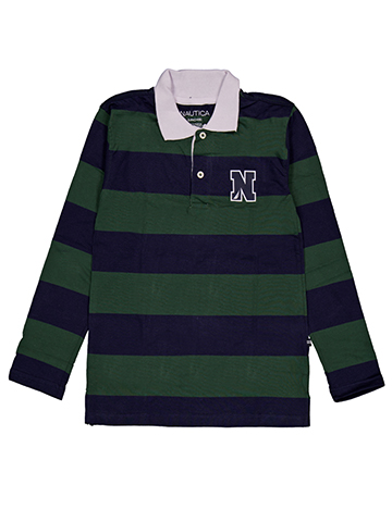 Nautica Boys' Striped Rugby Polo Shirt - CookiesKids.com