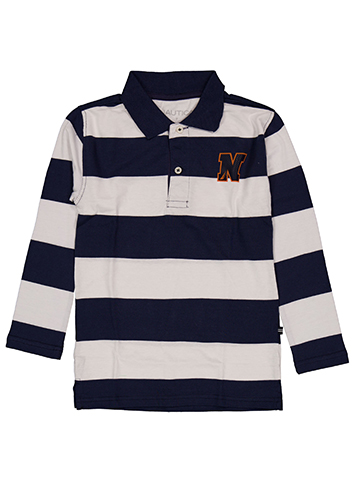 Nautica Boys' Striped Rugby Polo Shirt - CookiesKids.com