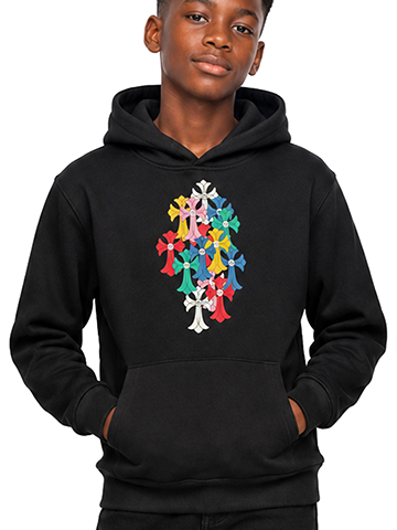 Navy Yard Boys' Multicolor Cross Hoodie - CookiesKids.com
