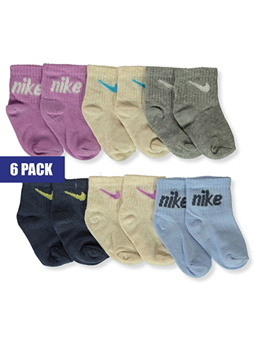 Nike Baby Girls' 6-Pack Socks - CookiesKids.com