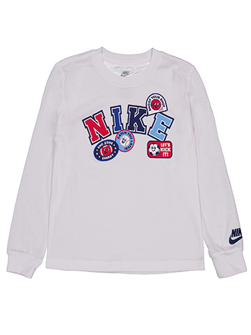 Nike Boys' Long-Sleeve Patches Graphic Tee - CookiesKids.com