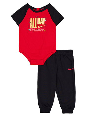 Boys' Nike All Day Play Bodysuit and Jogger Set - CookiesKids.com
