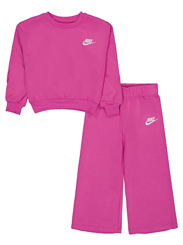 Nike Girls' Crewneck Sweatshirt and Sweatpants Set - CookiesKids.com