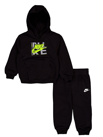 Nike Baby Boys' 2-Piece Pullover Fleece Logo Hoodie and Joggers Set - CookiesKids.com