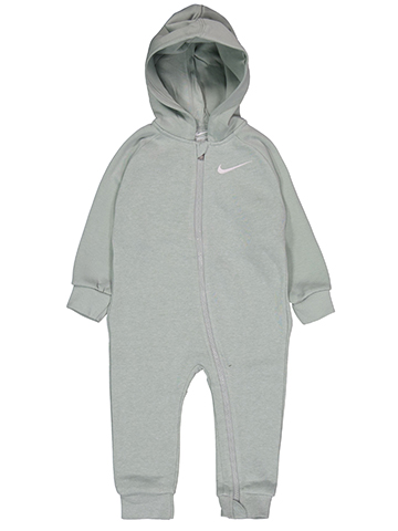 Nike Baby Boys' Full-Zip Fleece Embroidered Swoosh Logo Hooded Pram - CookiesKids.com
