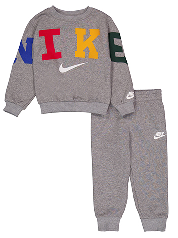 Nike Boys' Fleece Letter Appliqué Pullover Sweatshirt and Jogger Set - CookiesKids.com