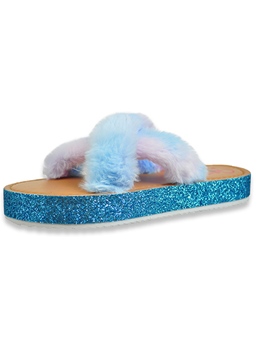 Olivia Miller Girl Girls' Faux-Fur Platform Sandals - CookiesKids.com
