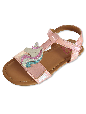 Olivia Miller Girls' Metallic Unicorn Sandals - CookiesKids.com