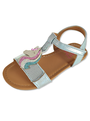 Olivia Miller Girls' Metallic Unicorn Sandals - CookiesKids.com